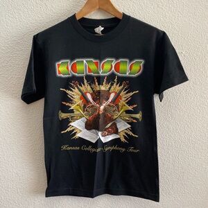 LIKE NEW Kansas Band Collegiate Symphony Tour T-Shirt Short Sleeve Black Small